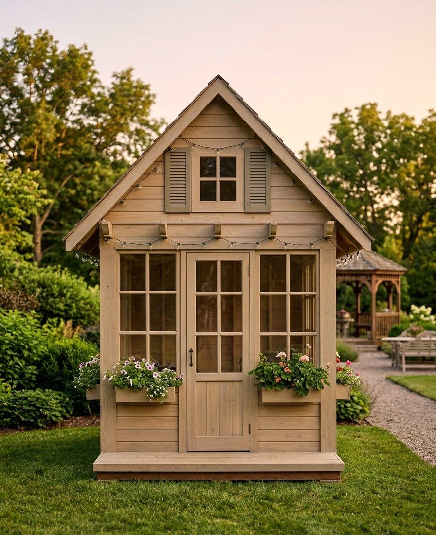 Glazed Wooden Garden Gazebo - Photo 3
