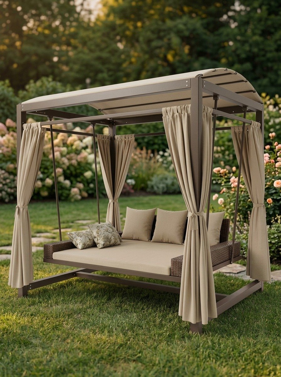 Garden Swing Gazebo with Canopy - Photo 2