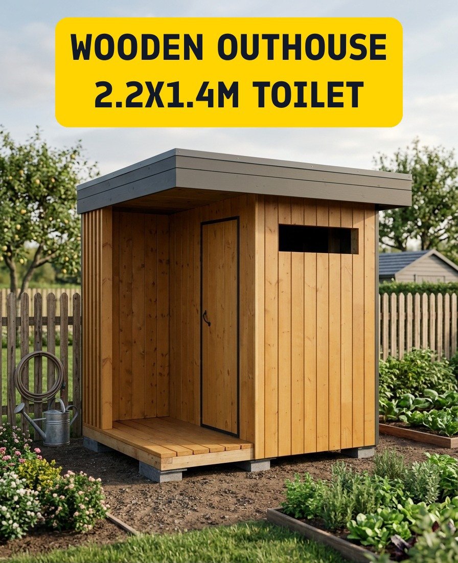 Wooden Garden Toilet Cabin - Photo 2