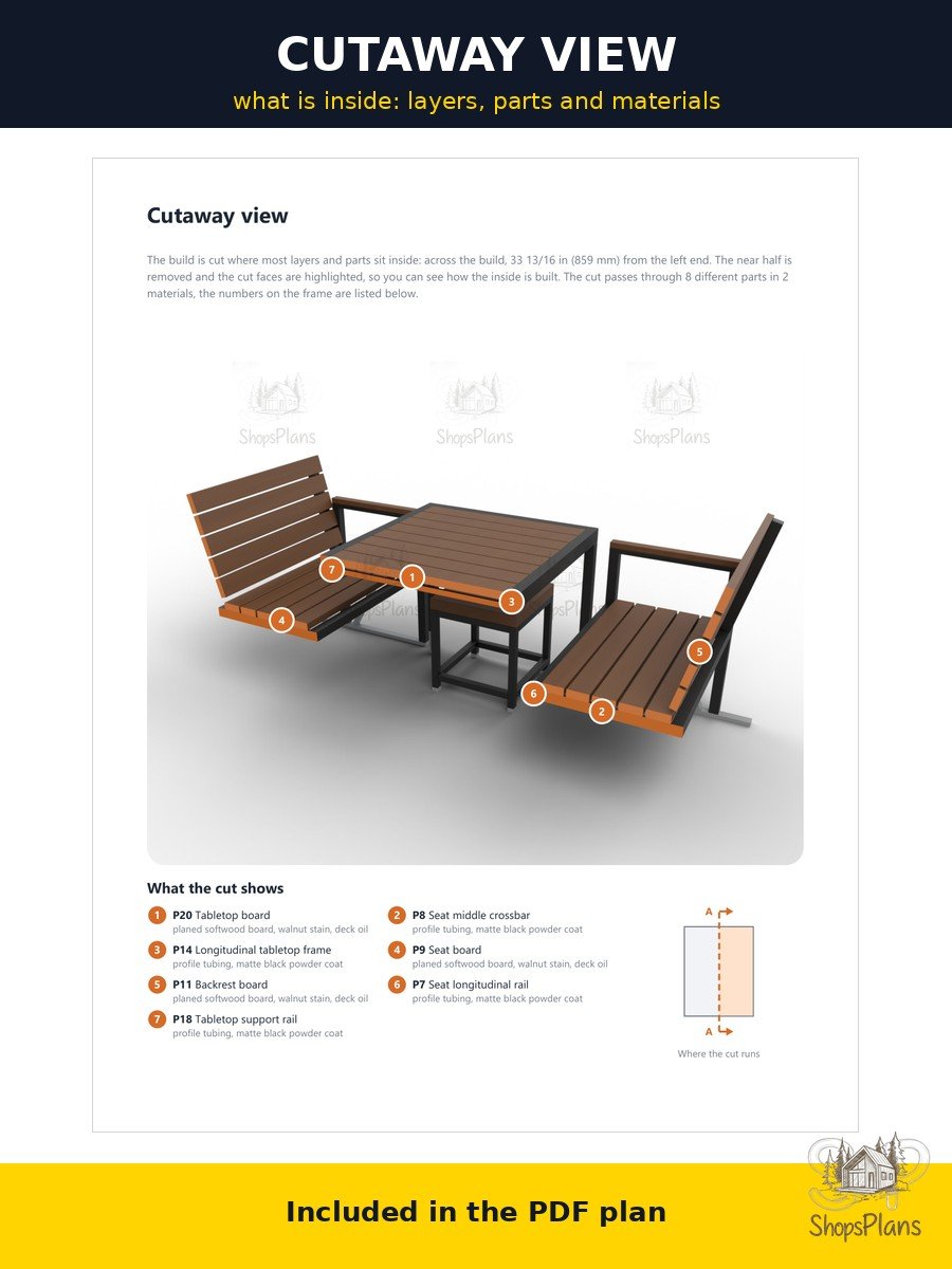Modern Metal Outdoor Furniture Set - Photo 7