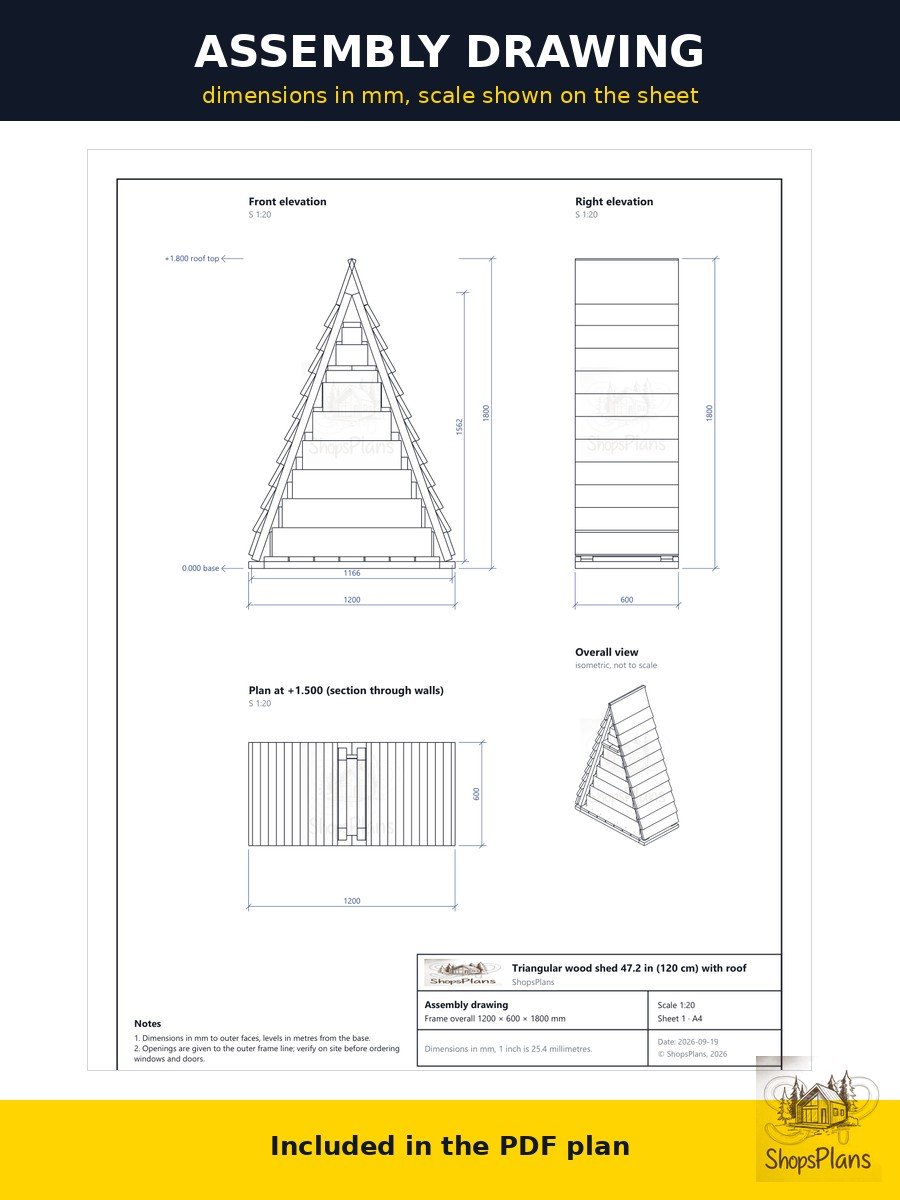 Triangular Wood Firewood Shed - Photo 6